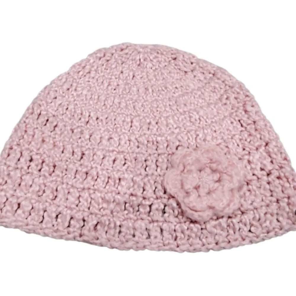 Soft Pink Crochet Skull Cap Handmade
